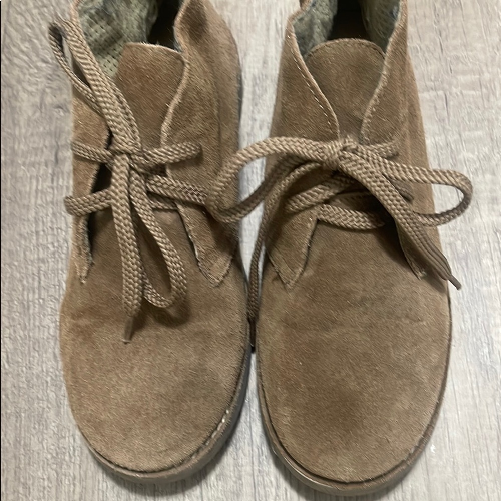 Jcrew Crewcuts kids size K5 Brown Suede lace up Ankle Boots